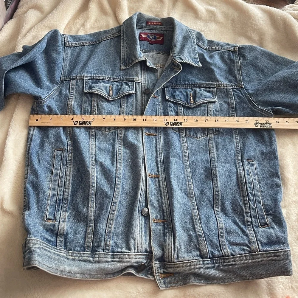 Vintage denim gear thick jean trucker jacket